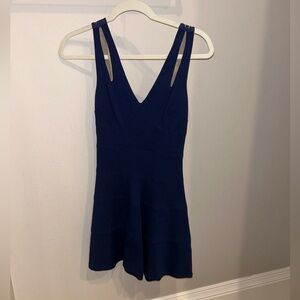 Ali + Jay Navy Tiered Lace Mini Dress Size XS
